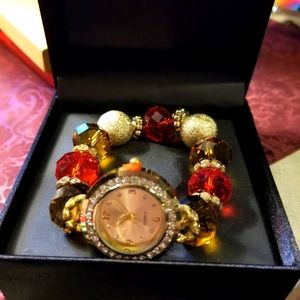 New Beaded stretch watch bracelet